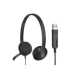 headset Logitech H340 USB Microphone Wired Headset + Noise Cancellation